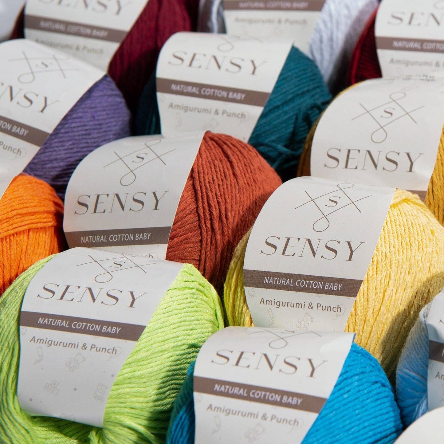 Sensy Premium 100% Soft Cotton Yarn for Amigurumi Knitting a