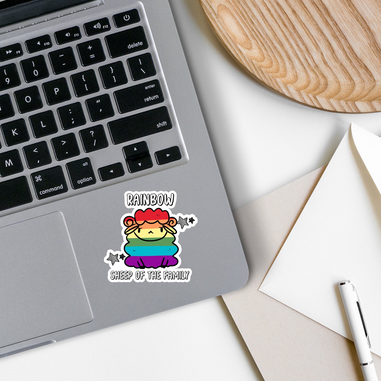 Rainbow Sheep | LGBTQ | Pride | Waterproof Sticker | 2.5"