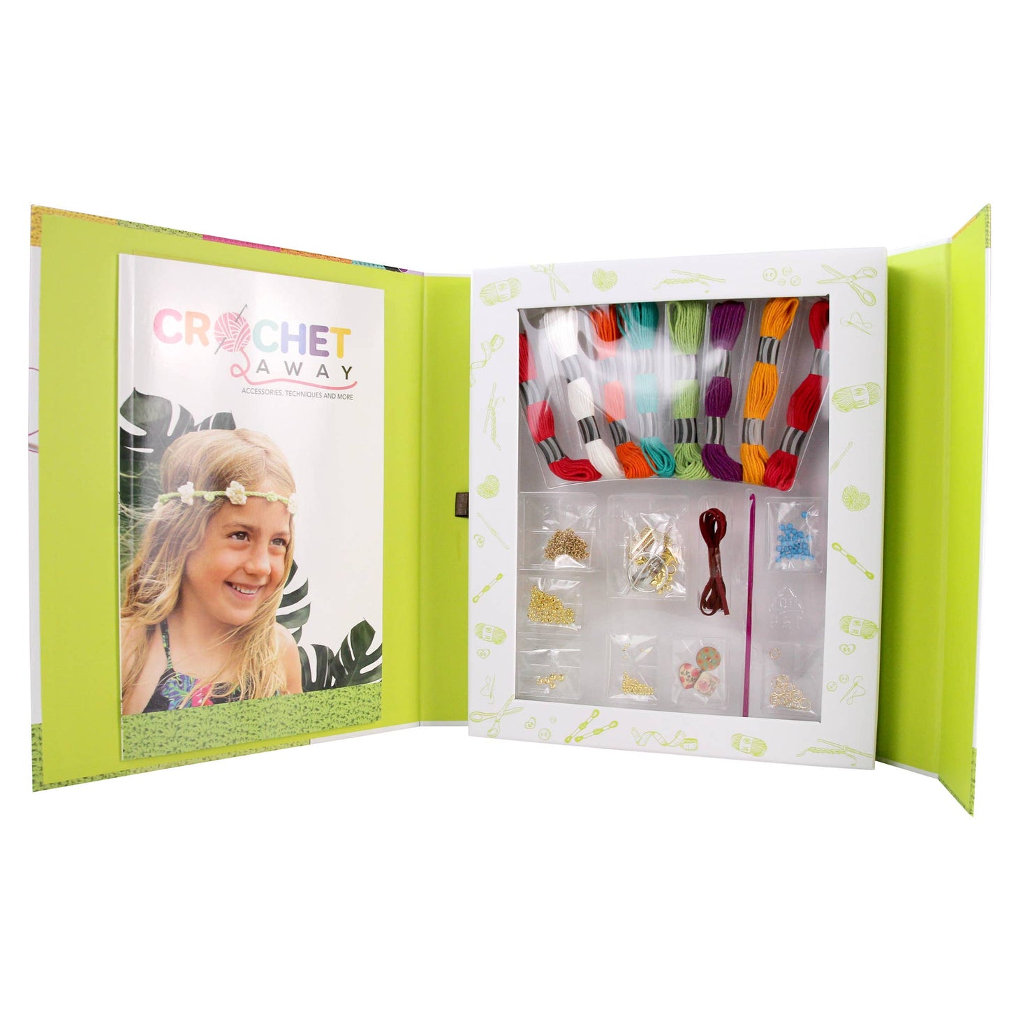 Kits for Kids Crochet Away Guidebook & Complete Craft Kit