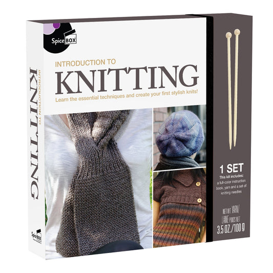 Gift Box Introduction To Knitting Guidebook & Complete Set