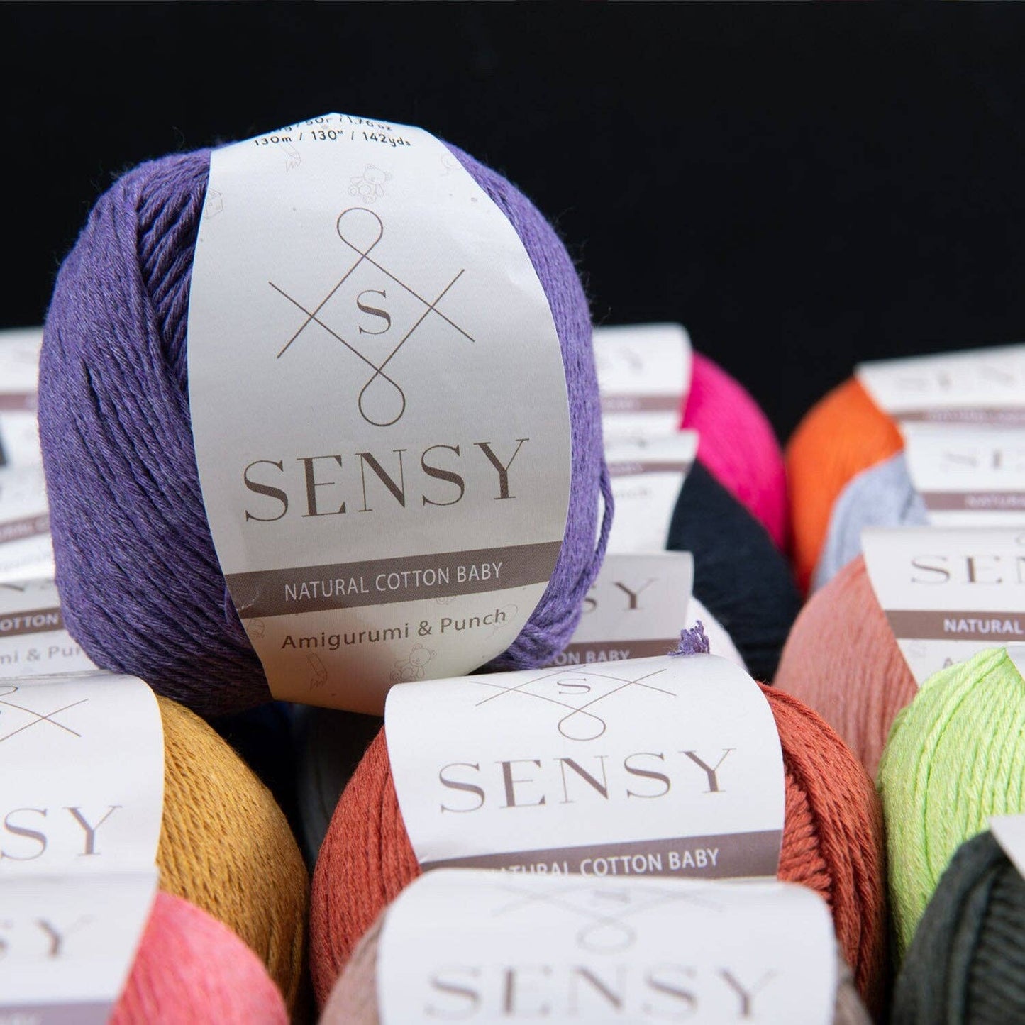 Sensy Premium 100% Soft Cotton Yarn for Amigurumi Knitting a