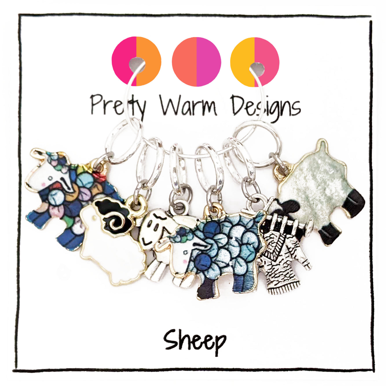 Sheep Stitch Markers - Set of 6