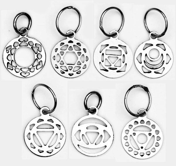 Knitter's Pride The Mindful Collection - Sterling Silver Plated Chakra Stitch Markers